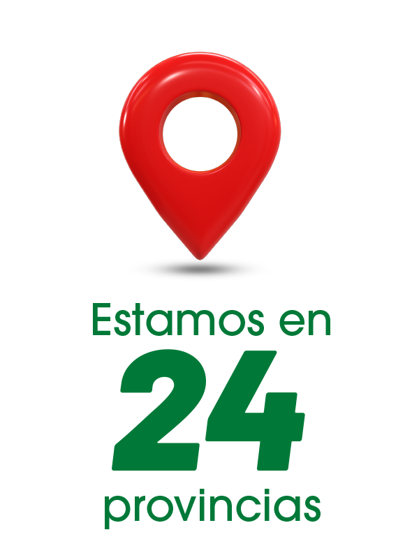 Estamos en 24 provincias